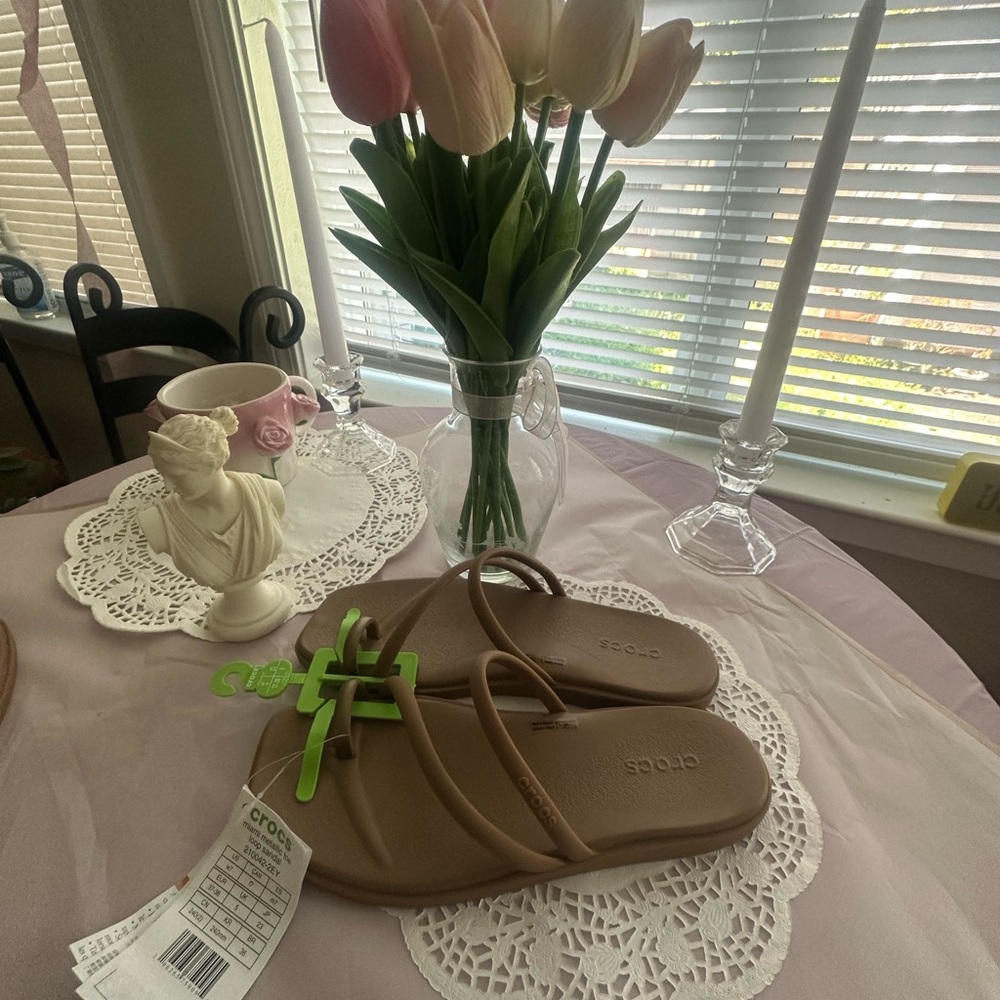 CROCS Brown Slippers Comfortable Casual Footwear